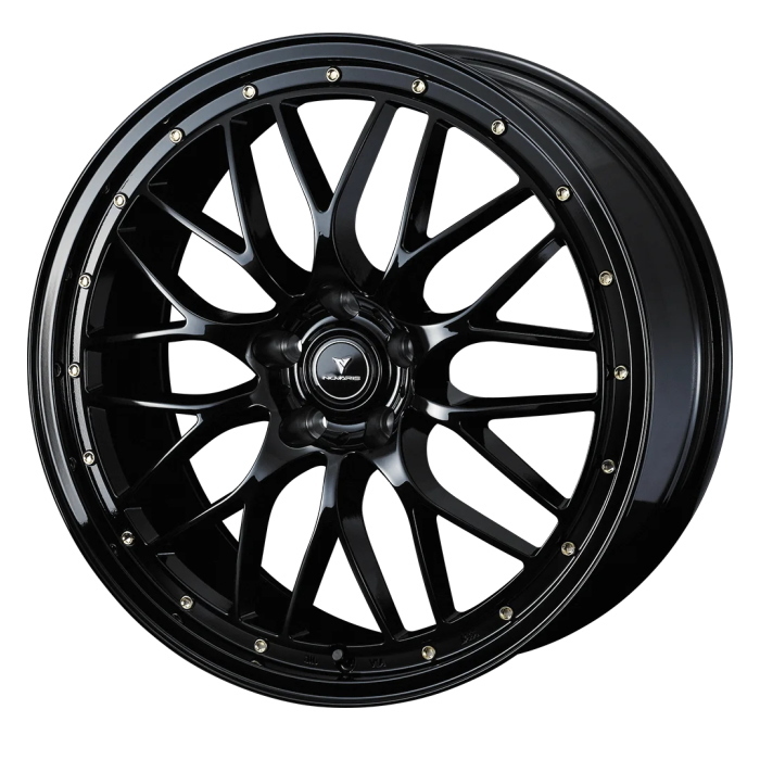 H30系クラウン クロスオーバー YOKOHAMA BluEarth-XT AE61 225/55R19 NOVARIS ASSETE M1 BLACK/GOLDピアス 19インチ 8J+45 5H-114.3_画像1