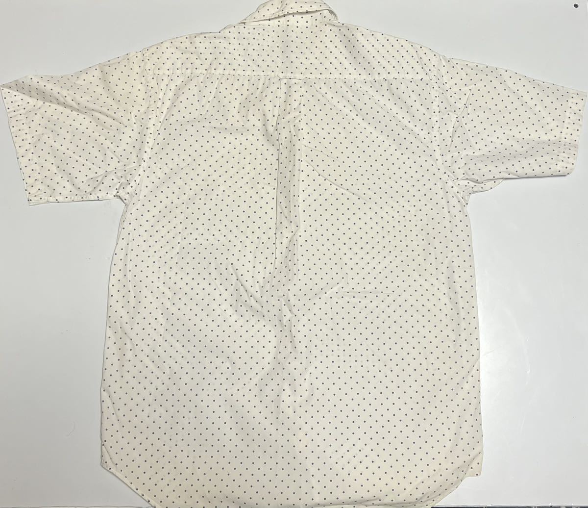 【SHARKEYS】　水玉　ドット　日本製　メンズ　トップス　半袖　シャツ　Lサイズ