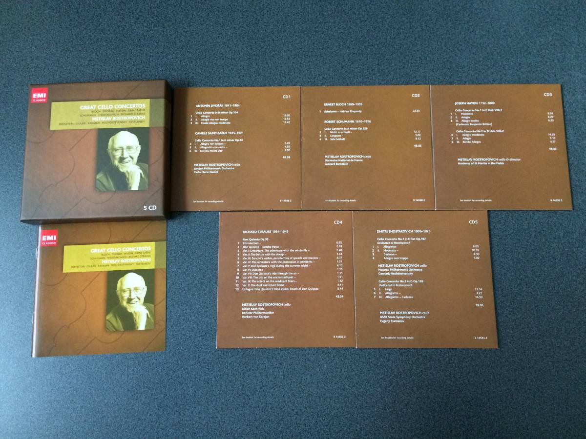 ★☆【5CD-BOX】ムスティスラフ・ロストロポーヴィチ:チェロ協奏曲集☆★の画像4
