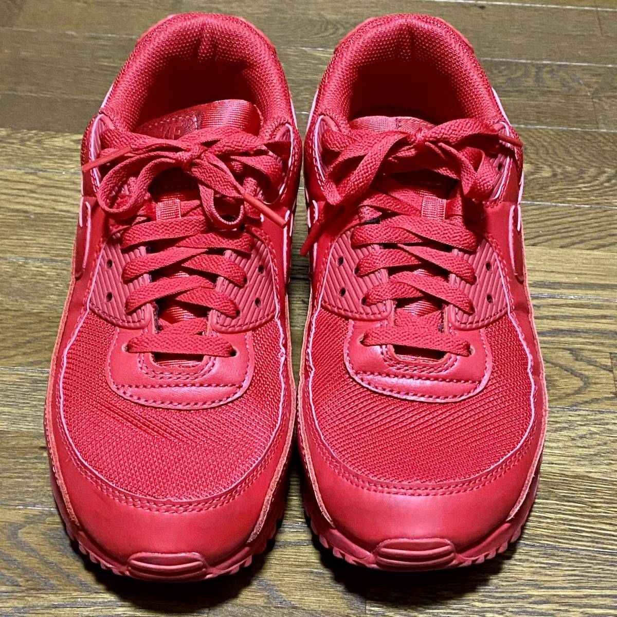 ■NIKE AIR MAX 90 ナイキ エアマックス90 レッド 26cm 赤 希少 美品 中古 即決_画像3