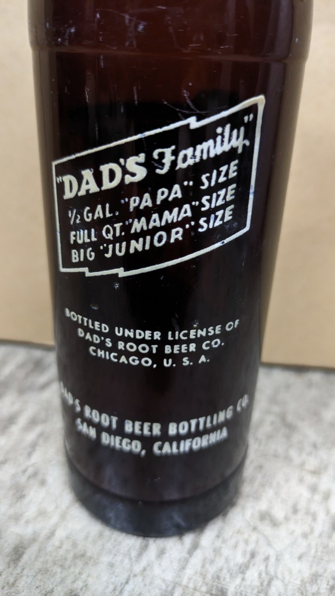 レア ビンテージ DAD’S 瓶 ビン ボトル アメリカ雑貨 Rootbeer USA Dad's エンボス _画像6