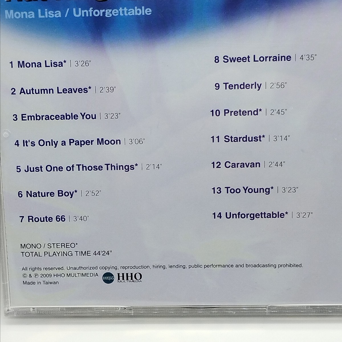 送料180円 NAT KING COLE ナット・キング・コール Mona Lisa / Unforgettable 14曲入り_画像2