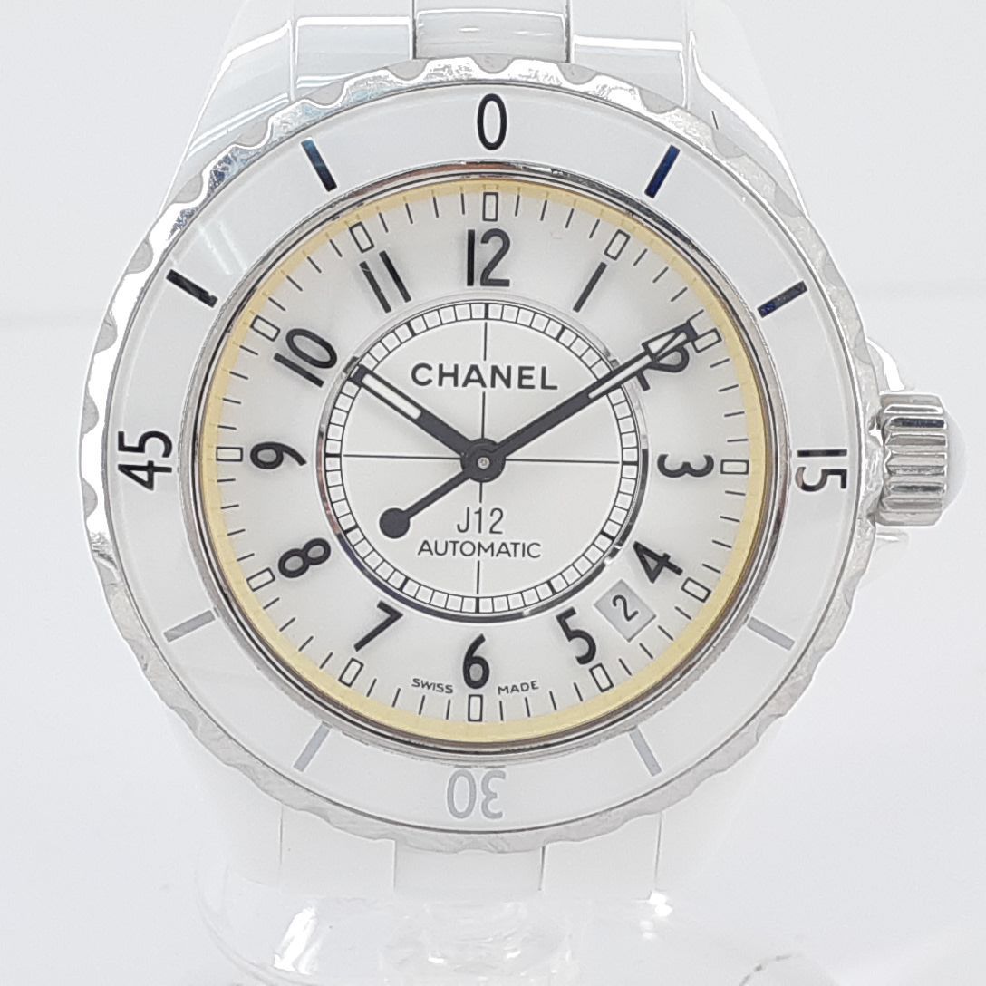 シャネル J12 38ｍｍ ホワイト H0970 自動巻 メンズ 腕時計 CHANEL ◆3105/高林店 S_画像1