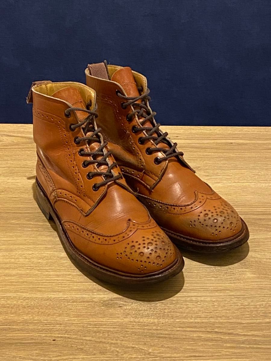 Tricker's トリッカーズカントリーウイングブーツUK6 茶 レザー