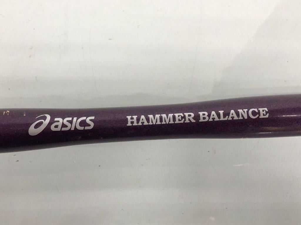 H■④ asics アシックス グラウンドゴルフ クラブ HAMMER BALANCE ハンマーバランス YNE0718 パープル×ゴールド 紫色 右利き用？ 中古品_画像5