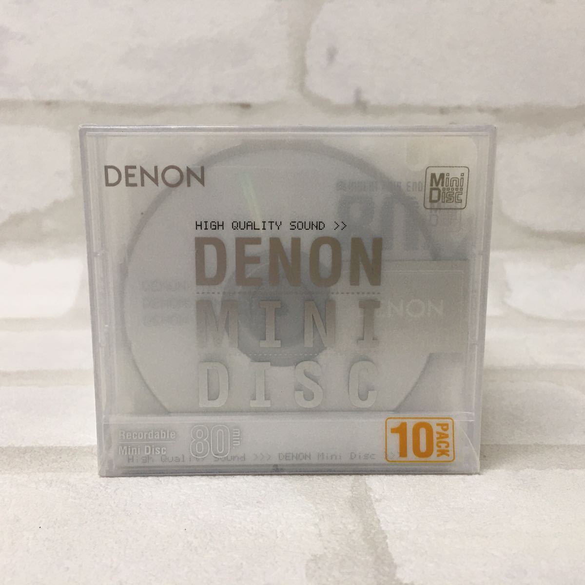 SU■未開封■① DENON デノン MDディスク 10PACK 80分 CMD80Z-10P MINI DISK 録音用 ミニディスク 日本製 レトロ 当時物 未使用品_画像2