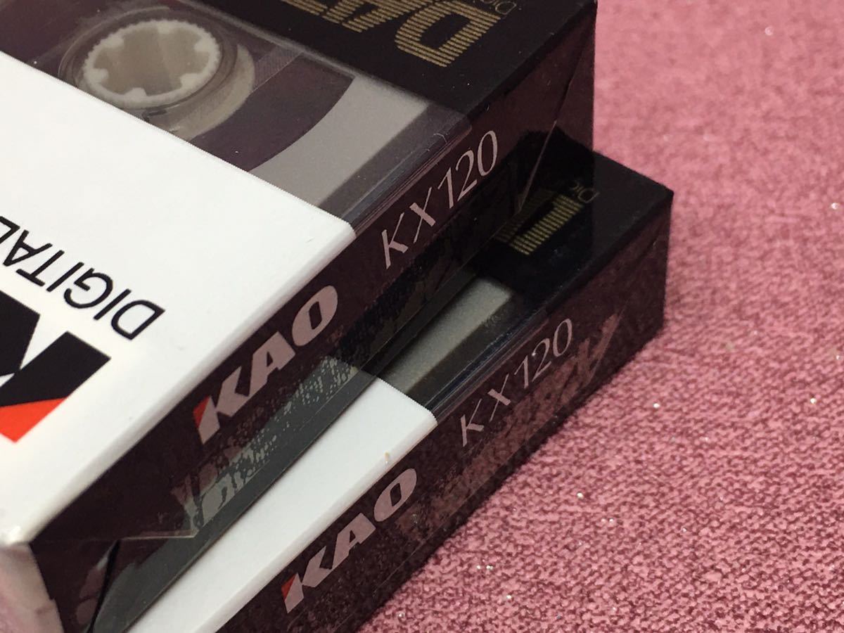 SU■未開封■b KAO 花王 デジタルオーディオテープ まとめて 2本 セット KX120 120分 DIGITAL SOUND DATテープ 音楽 録音 未使用保管品_画像7