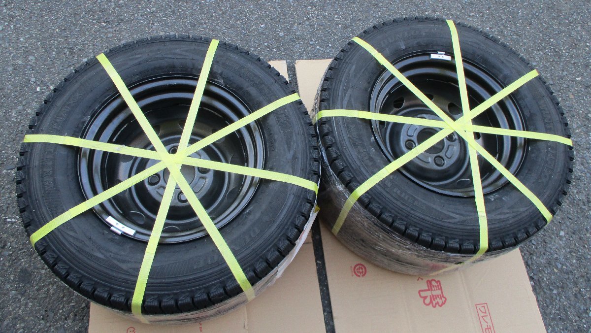 ☆ダンロップ DUNLOP WINTER MAXX SV01 145R12 6PR 商用車用スタッドレスタイヤ◆キャロウィンホイールセット19,991円_画像1