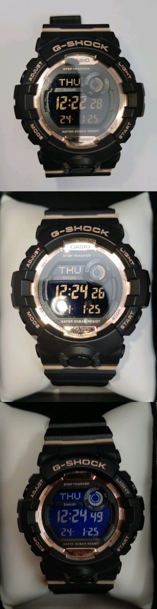 CASIO G-SHOCK GMD-B800-1JF ブラック×ゴールド デジタル 腕時計 ミッドサイズ 歩数計機能 消費カロリー スマホリンク Bluetooth対応 美品の画像3