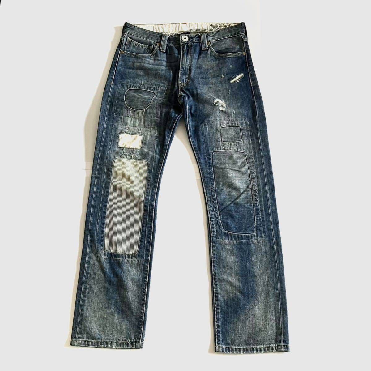 ★☆W34inch-86.36cm☆★Levi's505 No.LH505-0019★☆Repair Jeans☆★_画像4