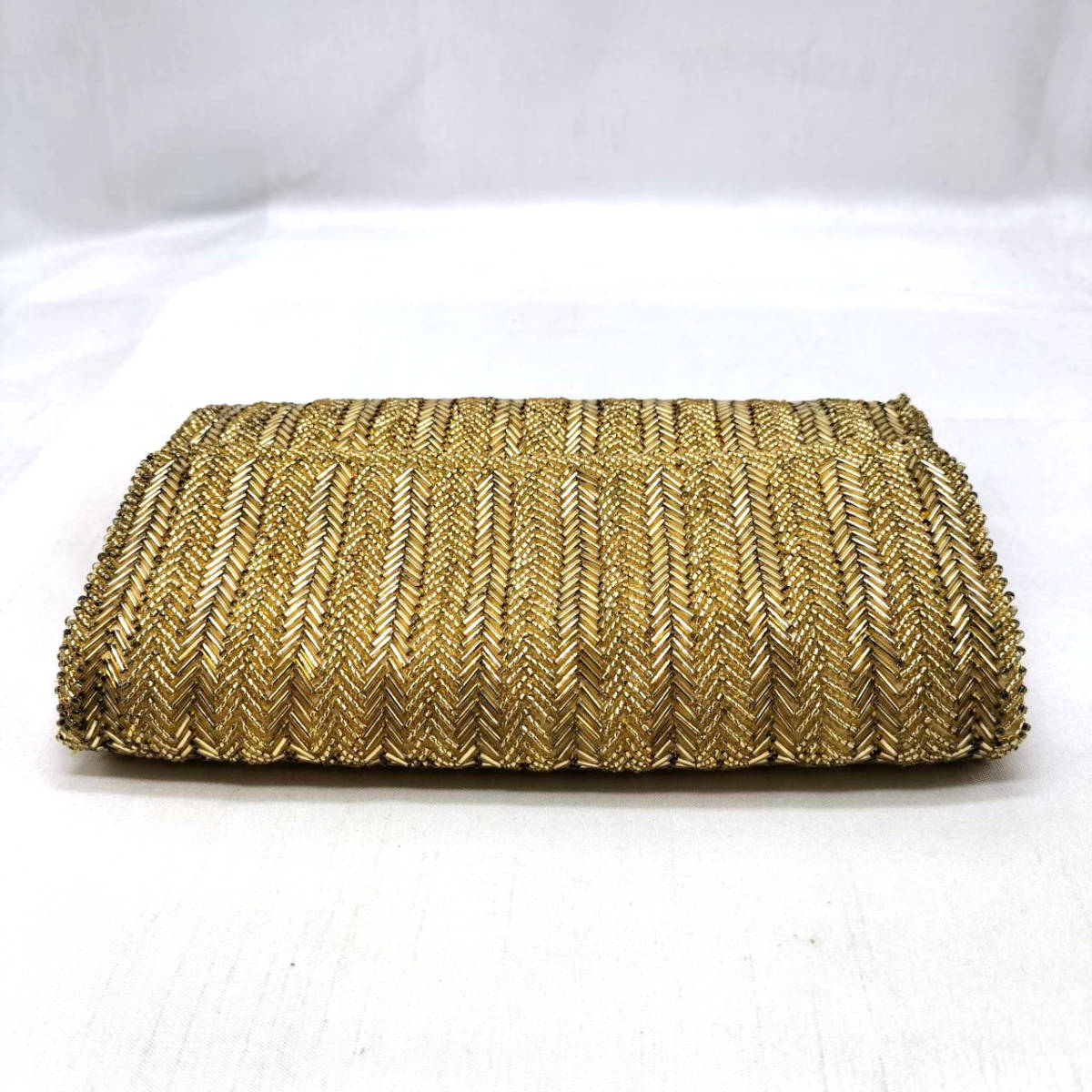  Showa Retro beads bag clutch bag gold group BRITISH HONG KONG outing . equipment Japanese clothes Vintage antique 