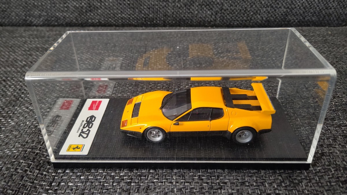 【美品】MAKE UP アイドロン 1/43 FERRARI 512 BB Modification (EM 145B) メイクアップ ミニカ フェラーリ Yellow-Black_画像2