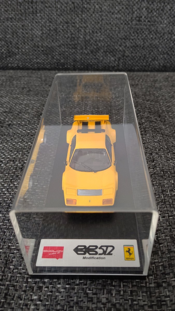 【美品】MAKE UP アイドロン 1/43 FERRARI 512 BB Modification (EM 145B) メイクアップ ミニカ フェラーリ Yellow-Black_画像3