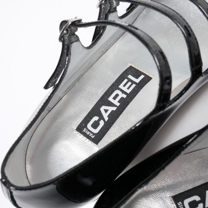 TG8955*《未使用》CAREL PARIS カレル*KINA*パテントレザー*メリージェーン*ストラップシューズ*パンプス*37.5(24.5cm相当)*ブラック_画像7