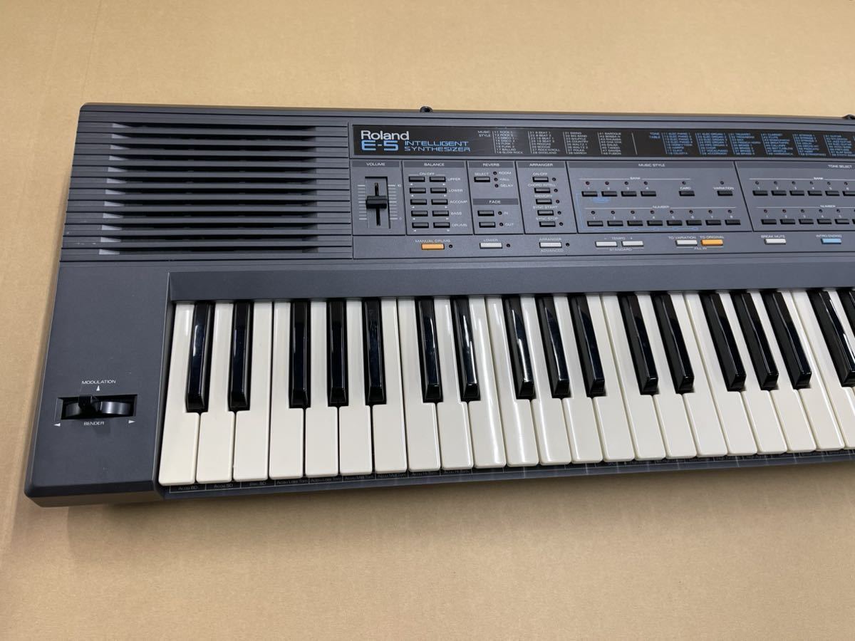 Roland ローランド E-5 INTELLIGENT SYNTHESIZERシンセサイザー 純正アダプター付_画像4