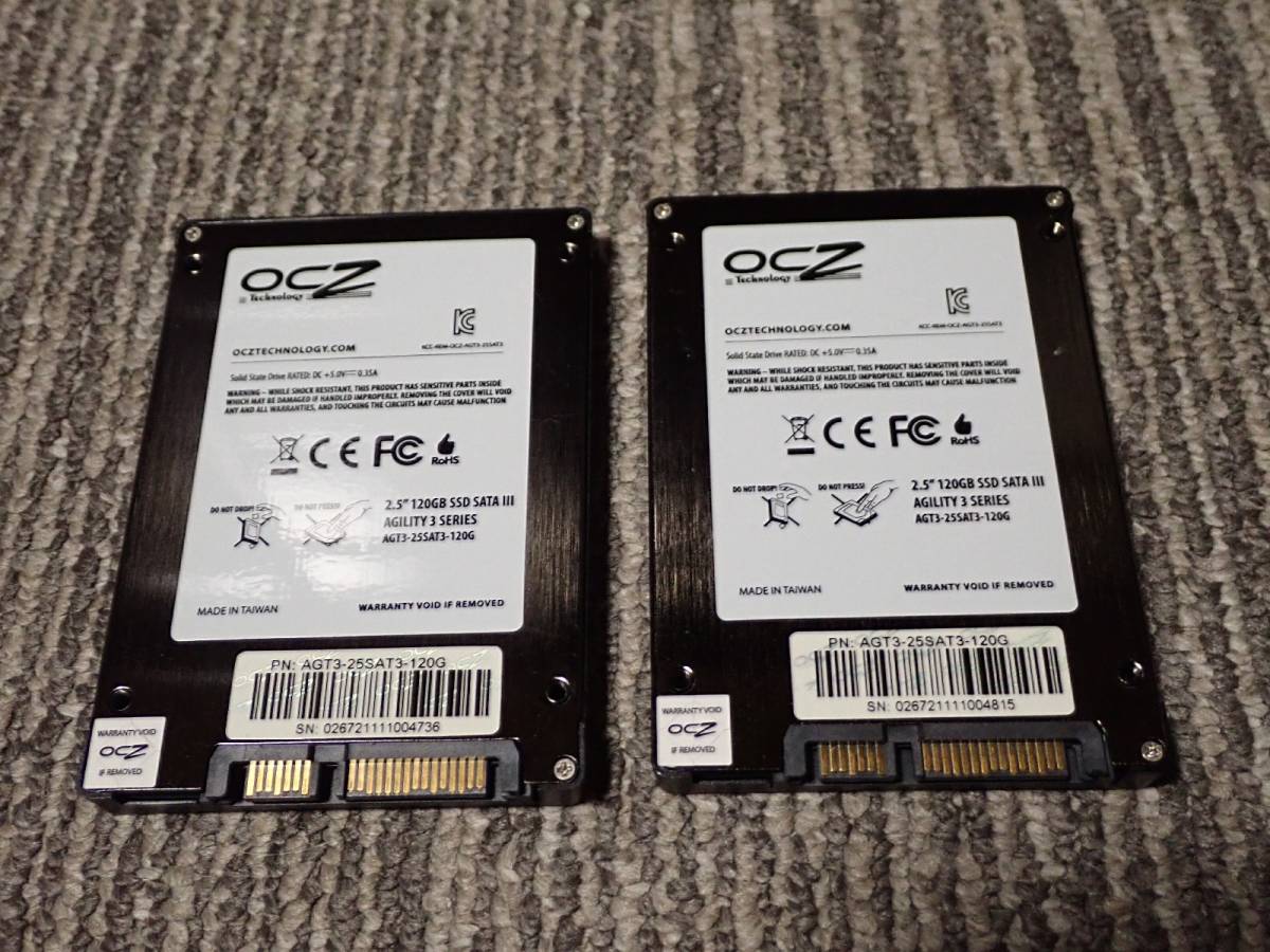 OCZ AGILITY3 120GBSSD×2台_画像2