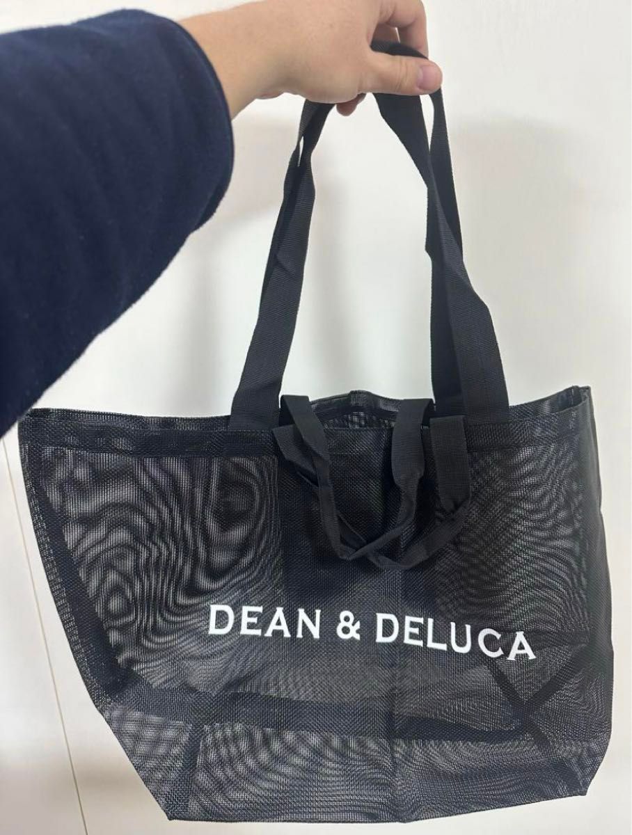 DEAN&DELUCA ディーン&デルーカ メッシュトートバッグ 黒　L