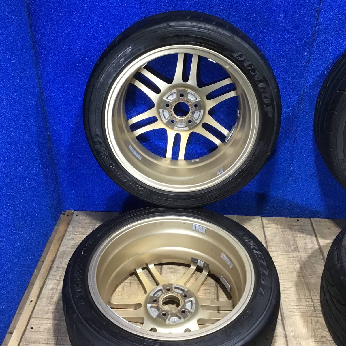 [AK-0014708] トヨタ 86 GT ZN6 ホイールアルミ 17×7J 5穴 5H PCD100 +48 湾岸 wangan ゴールド　※ 1本曲がり ※　TGT62_画像8