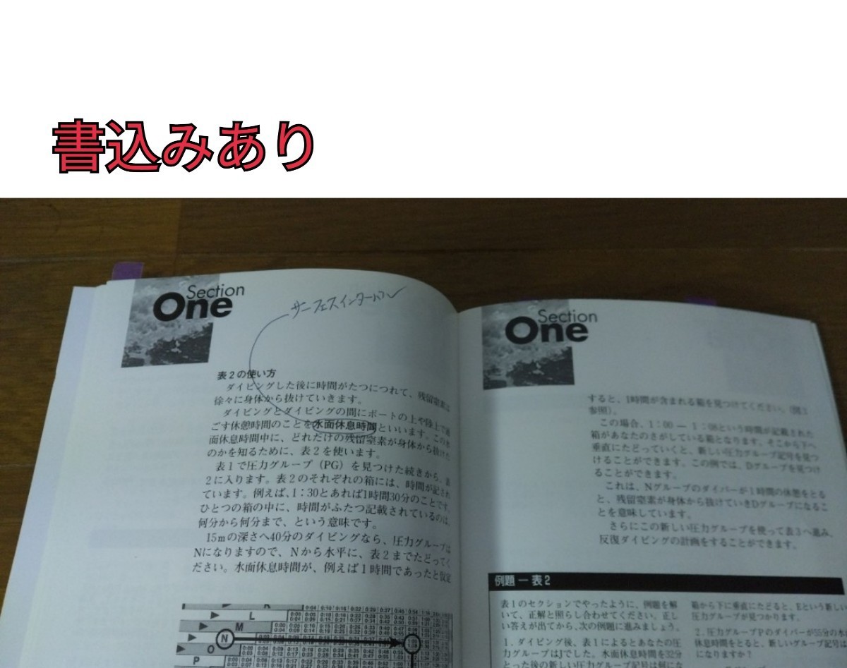 PADI パディ リクリエーショナルダイブプラナー テーブルタイプ 日本語テキスト スキューバダイビング ダイビング用品の画像3