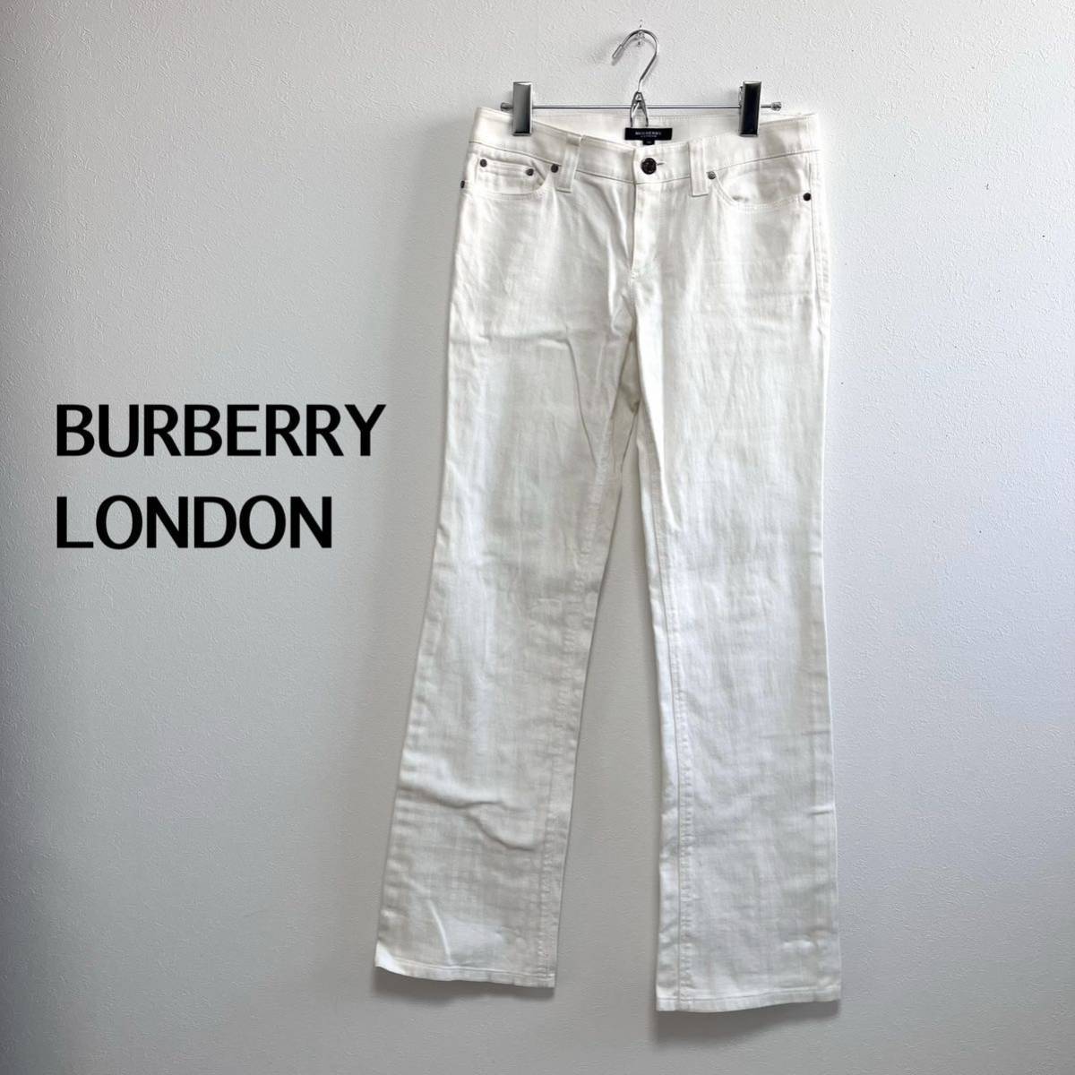 BURBERRY LONDON バーバリー ロンドン デニムパンツ ジーンズ　デニム　ノバチェック ホワイトデニム M_画像1