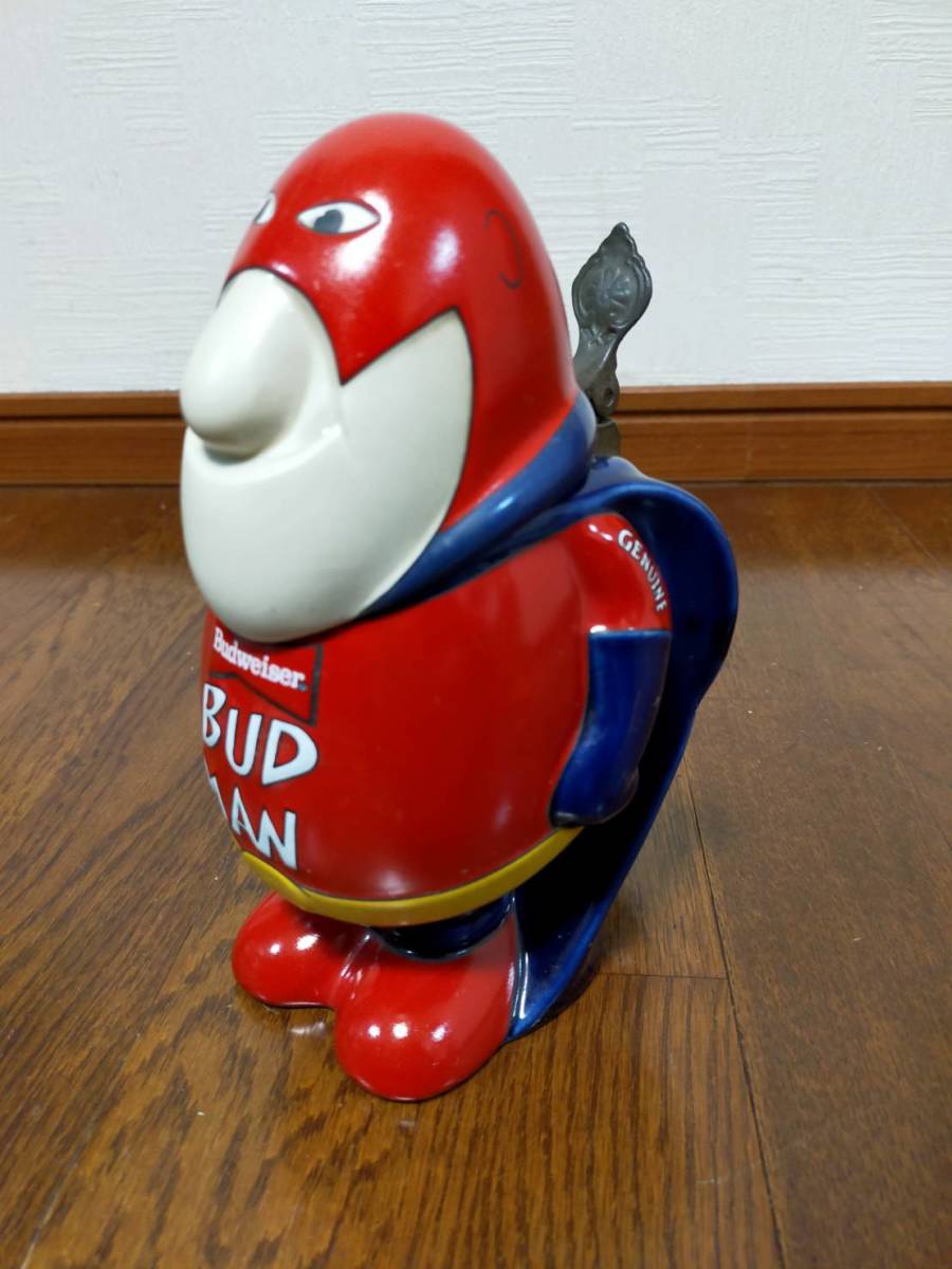 バドワイザー バドマン アンティーク ビアマグ 激レア 1980 BUDWEISER USA BUDMAN アメリカ雑貨 ビンテージ レトロ_画像1