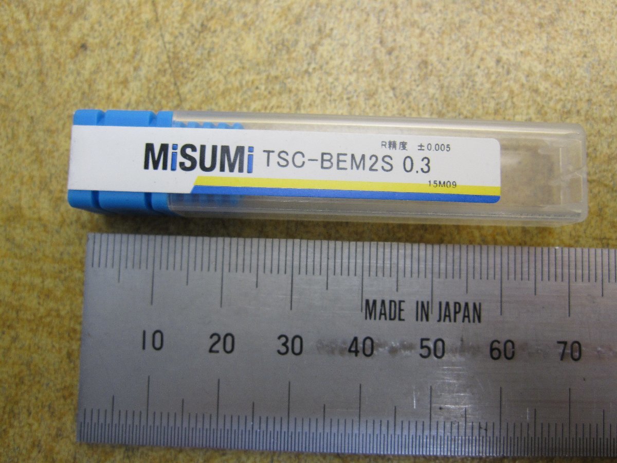 送料無料 未使用品 MiSUMi ミスミ TSCシリーズ 超硬ボール エンドミル TSC-BEM2S 0.3 ｘ10本セット 刃長1.2mm 刃径0.6mm 切削 フライス 2_画像6