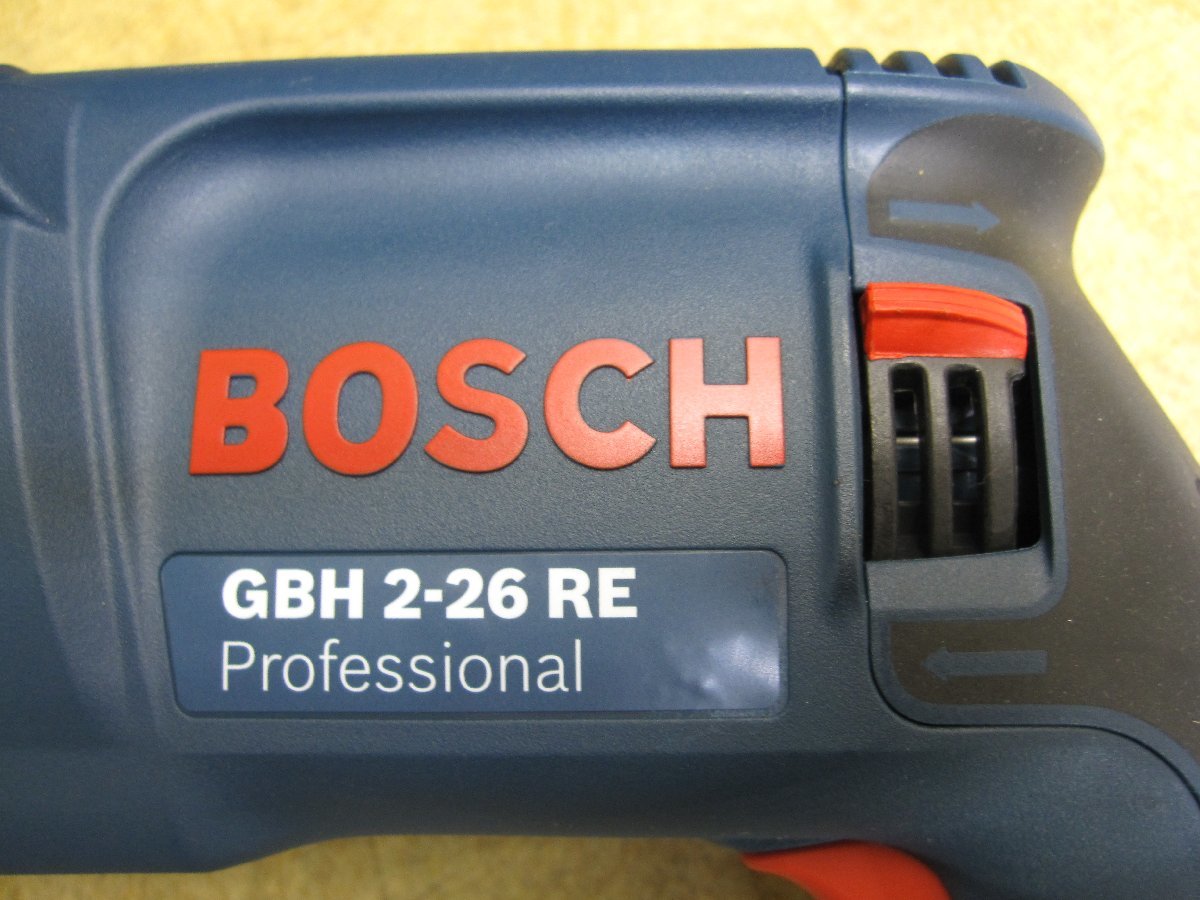 美品 BOSCH ボッシュ 26mm ハンマードリル GBH2-26RE SDSプラス コード式 ケース 取説付 動作品 穴あけ はつり ハツリ_画像3