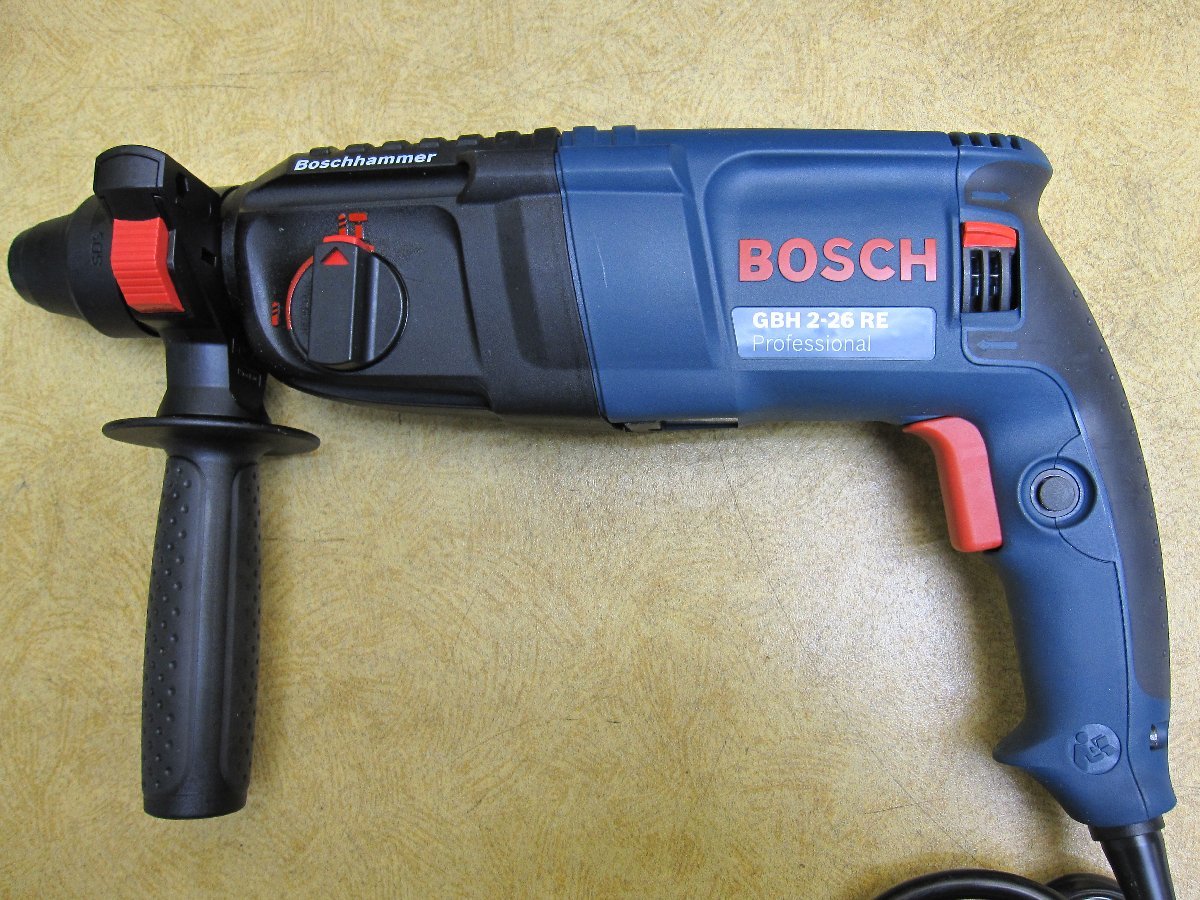 美品 BOSCH ボッシュ 26mm ハンマードリル GBH2-26RE SDSプラス コード式 ケース 取説付 動作品 穴あけ はつり ハツリ_画像2