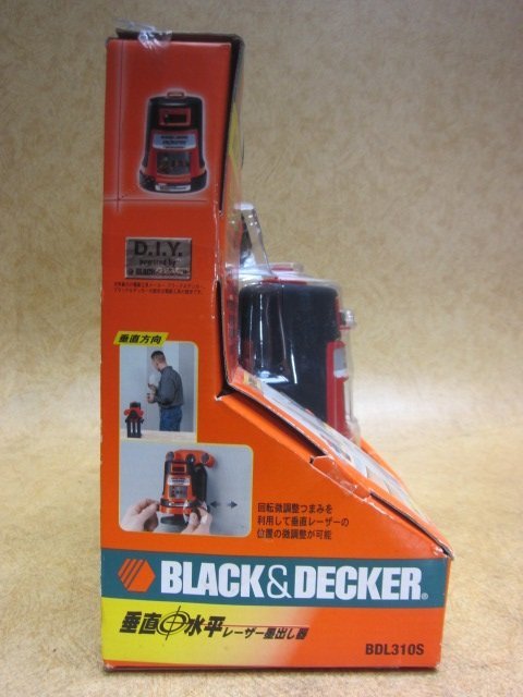 未使用品 BLACK&DECKER ブラック＆デッカー 垂直・水平レーザー墨出し器 BDL310S 自立水平調整機能付 レーザー距離計 測量 1_画像6