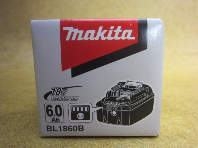 新品 makita マキタ リチウムイオンバッテリ 純正 BL1860B 18V 6.0Ah 雪 飛行機マーク 残容量表示付 急速充電対応 バッテリー 電動工具 8の画像4