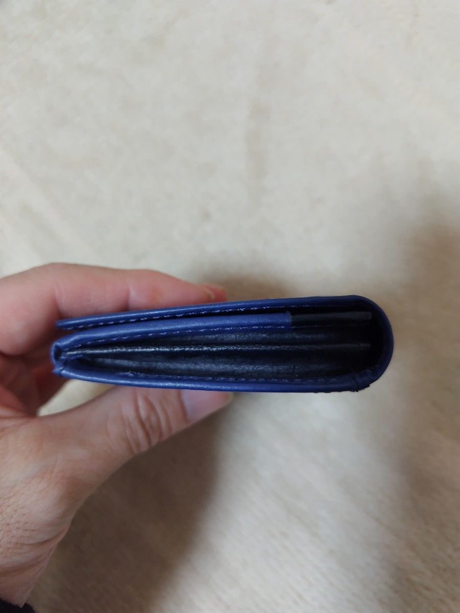 新品　Fico フィーコ　メンズ　ブライドルレザー　パスケース/カードケース/名刺入れ　青