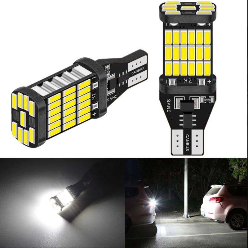 バックランプ ポジション球 T15 T16 LED バルブ ホワイト 爆光 12V 大光量 4個 45SMD 4014 ウェッジ 高輝度 汎用 長寿命 車検対応の画像4