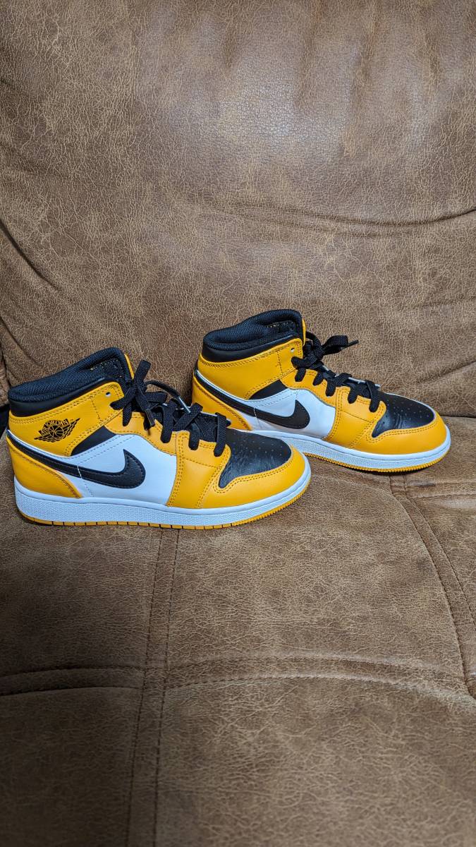 NIKE AIR JORDAN 1 MID GS TAXI ミッド タクシー 黄_画像2