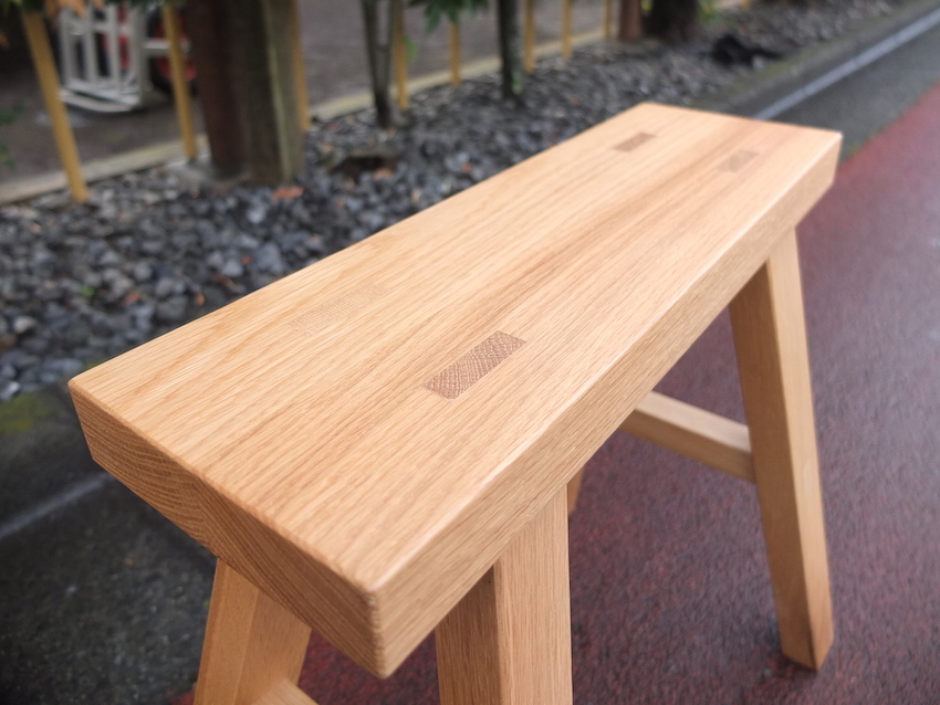 絶版品 MUJI 無印良品 オーク無垢材 木製ベンチ(小) w485mm 絶版品 MUJI 無印良品 オーク無垢材 木製ベンチ(小) w485mm