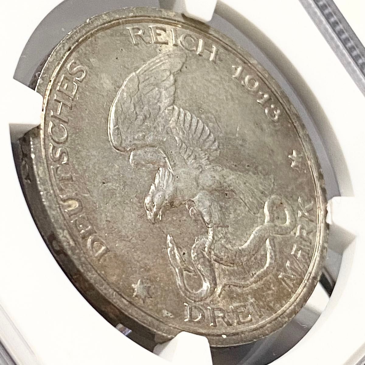 【高鑑定】1913年 NGC MS64 ドイツ プロイセン 3マルク 銀貨 ナポレオン 100周年 モダン アンティーク コイン