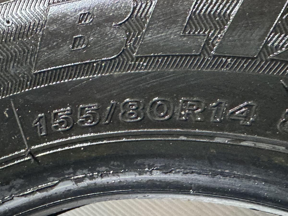 A328 【155/80R14】2021製　BRIDGESTONE BLIZZAK VRX1 スタッドレス 4本　7分山_画像8