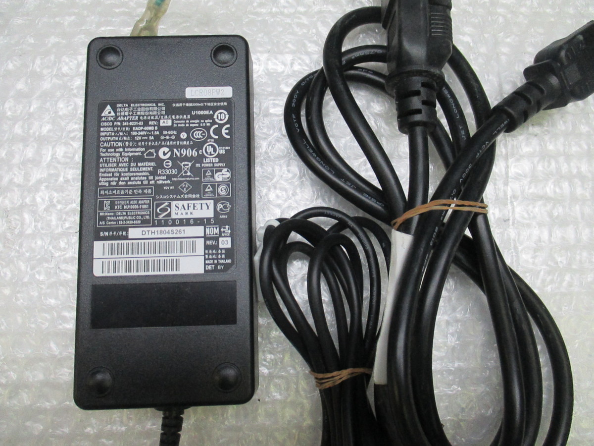 DELTA AC アダプター ADAPTER 12V~5A EADP-60MB B 動作済 Wacom 液晶 DTU-1931 /DTU-710 /DTI-520対応_画像1