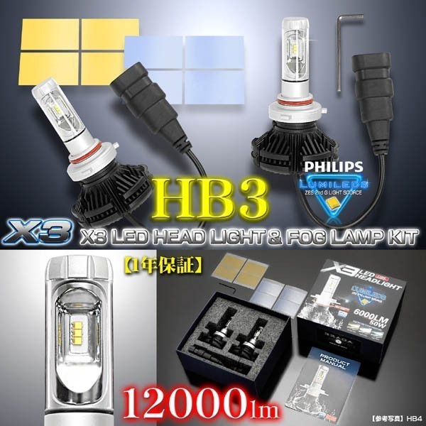 最新版/ストリーム/ステップワゴン/HB3/X3 PHILIPS 12000LM/LEDヘッドライトキット1年保証_画像5