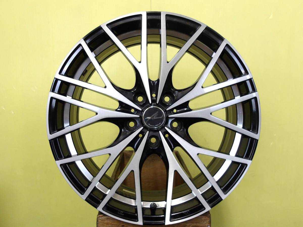 H2250 中古 4本 アクセル ヴェルス VERUSU 18 x 7J +48 5H 114.3 黒 ブラック C-HR ヤリスクロス レヴォーグ リーフ ジューク フォレスター_画像4