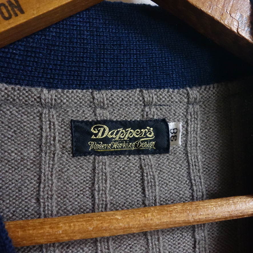 【定価2.9万 Dapper's 40's ニットカーディガン LOT.1081 38】Classical Four pocket Zip Knit Cardigan ダッパーズ フルジップ_画像4