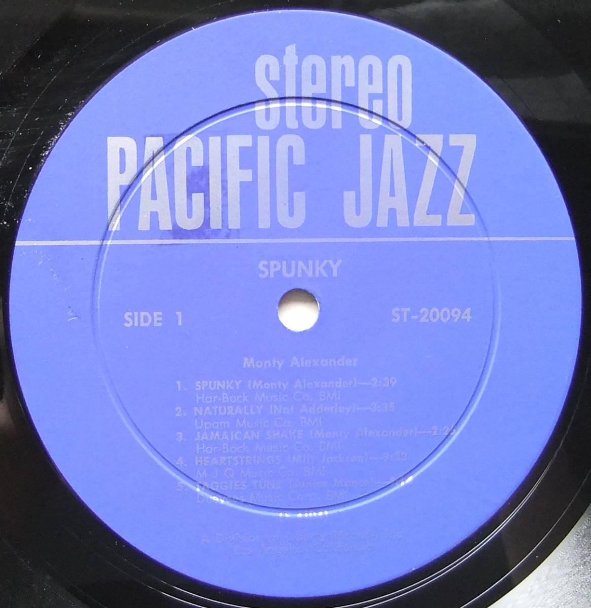 ◆ MONTY ALEXANDER / Spunky ◆ Pacific Jazz ST-20094 (blue:dg) ◆_画像3
