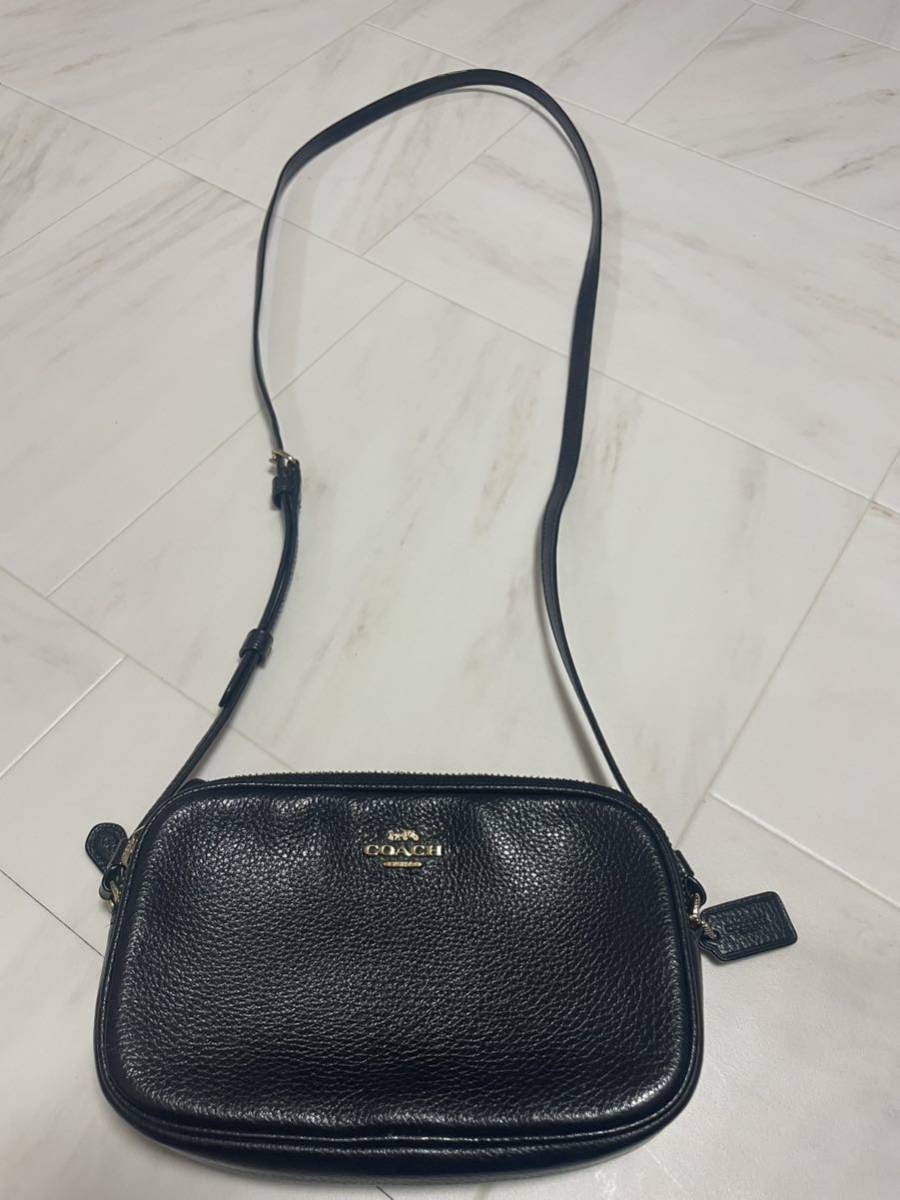 COACH Coach Mini shoulder shoulder bag pouch black 