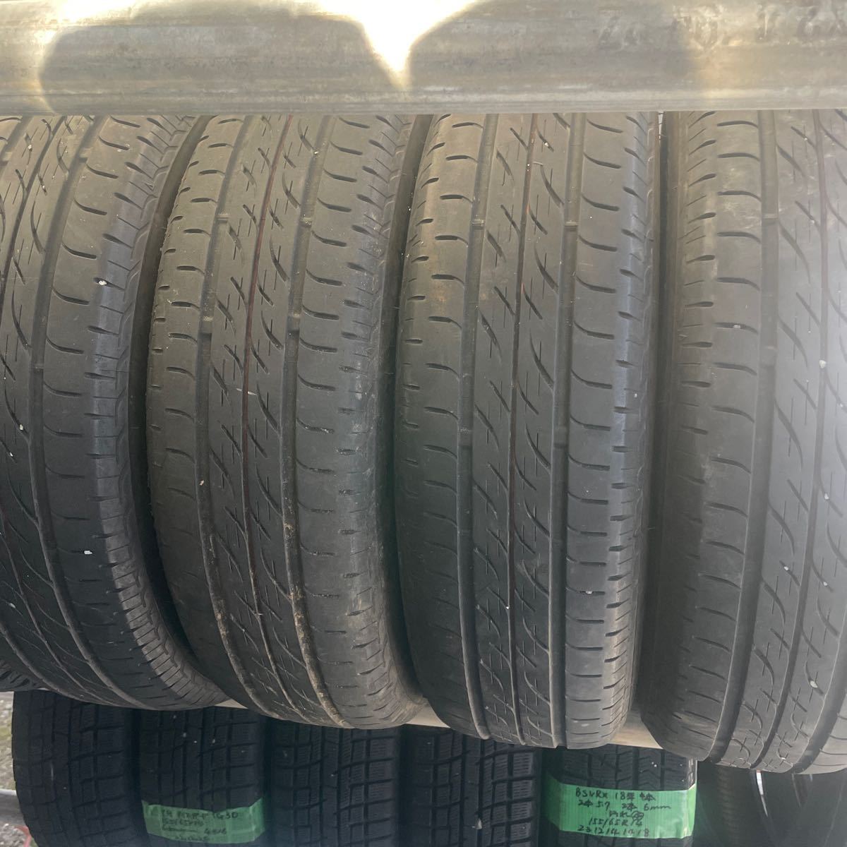 155/65R14 ブリヂストン ネクストリー 中古夏　サマータイヤ４本セット　送料無料　2019年製_画像1