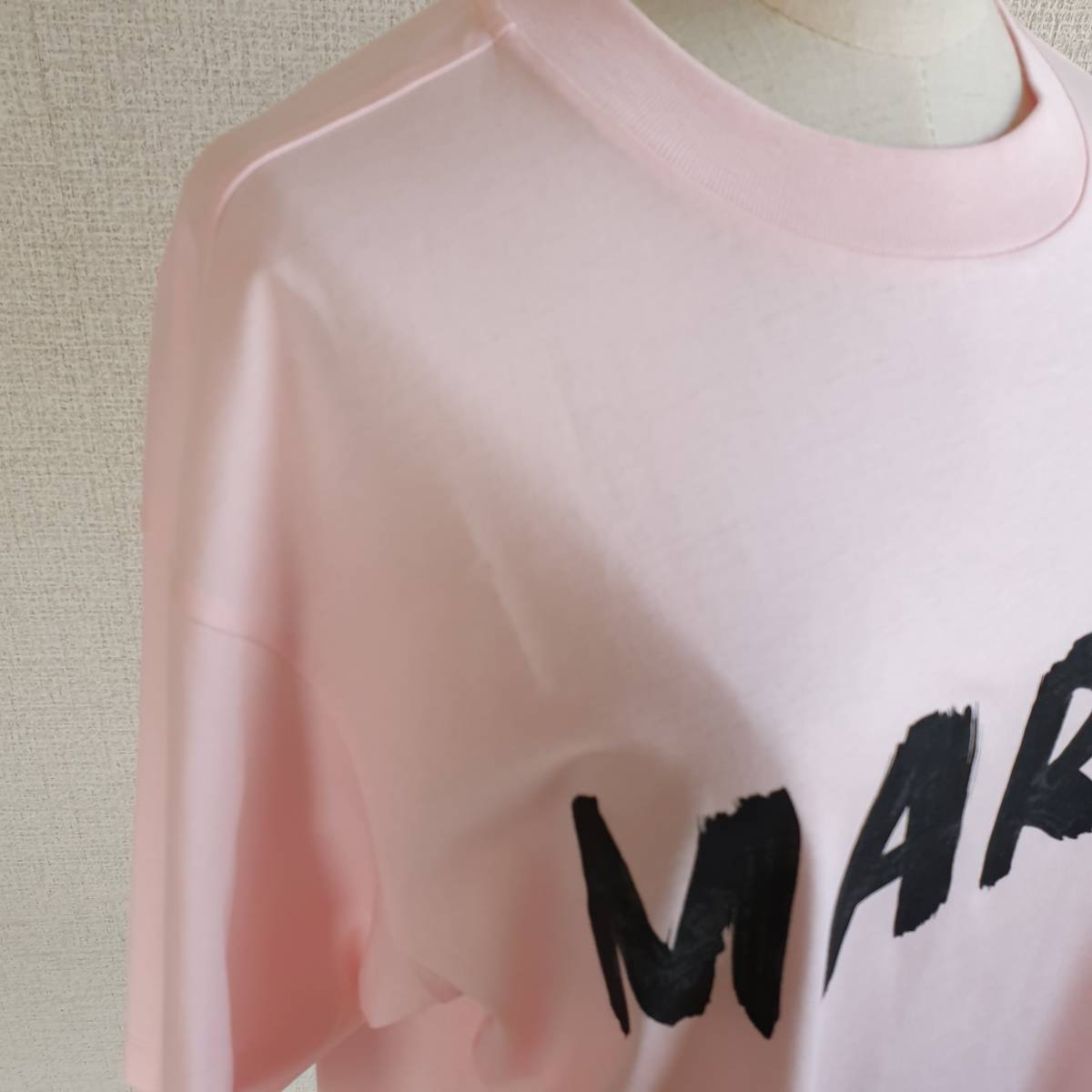 【【新品・未使用】MARNI KIDS ロゴプリントコットンTシャツ　ピンク　IT36　THJET49EPHUSCS11 LOC13_画像3