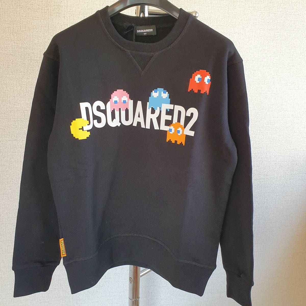 【新品・未使用】DSQUARED2 KIDS x Pac-man スウェットシャツ　ブラック　12Y　DQ2248D003G_画像1