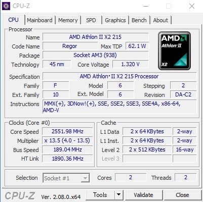 ★ AMD Athlon Ⅱ 215 動作品 AM3 ★_画像2