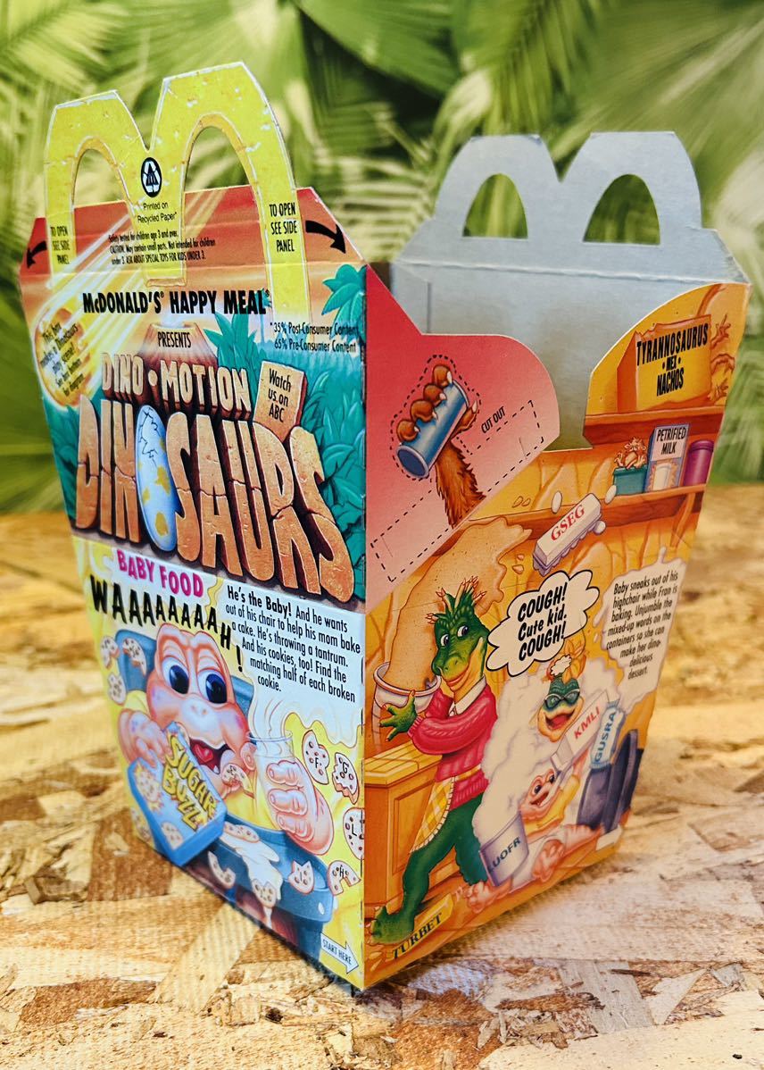 90' McDonalds Jim Henson DINOSAURS Happy Meal boxes②◆ビンテージマクドナルド◇恐竜家族◆ハッピーミールボックスベイビーシンクレア_画像8
