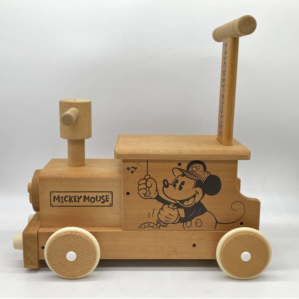 希少♪ HEIWA ミッキーマウス WOODY TRAIN ウッディートレイン ディズニー 木製 手押し車_画像2
