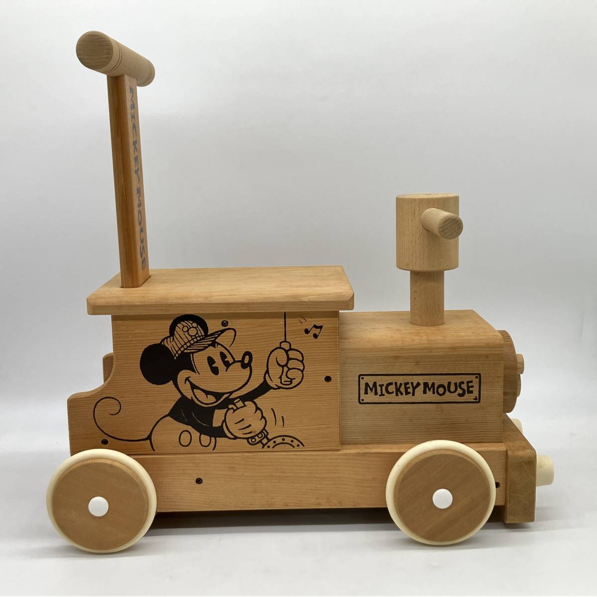希少♪ HEIWA ミッキーマウス WOODY TRAIN ウッディートレイン ディズニー 木製 手押し車_画像4