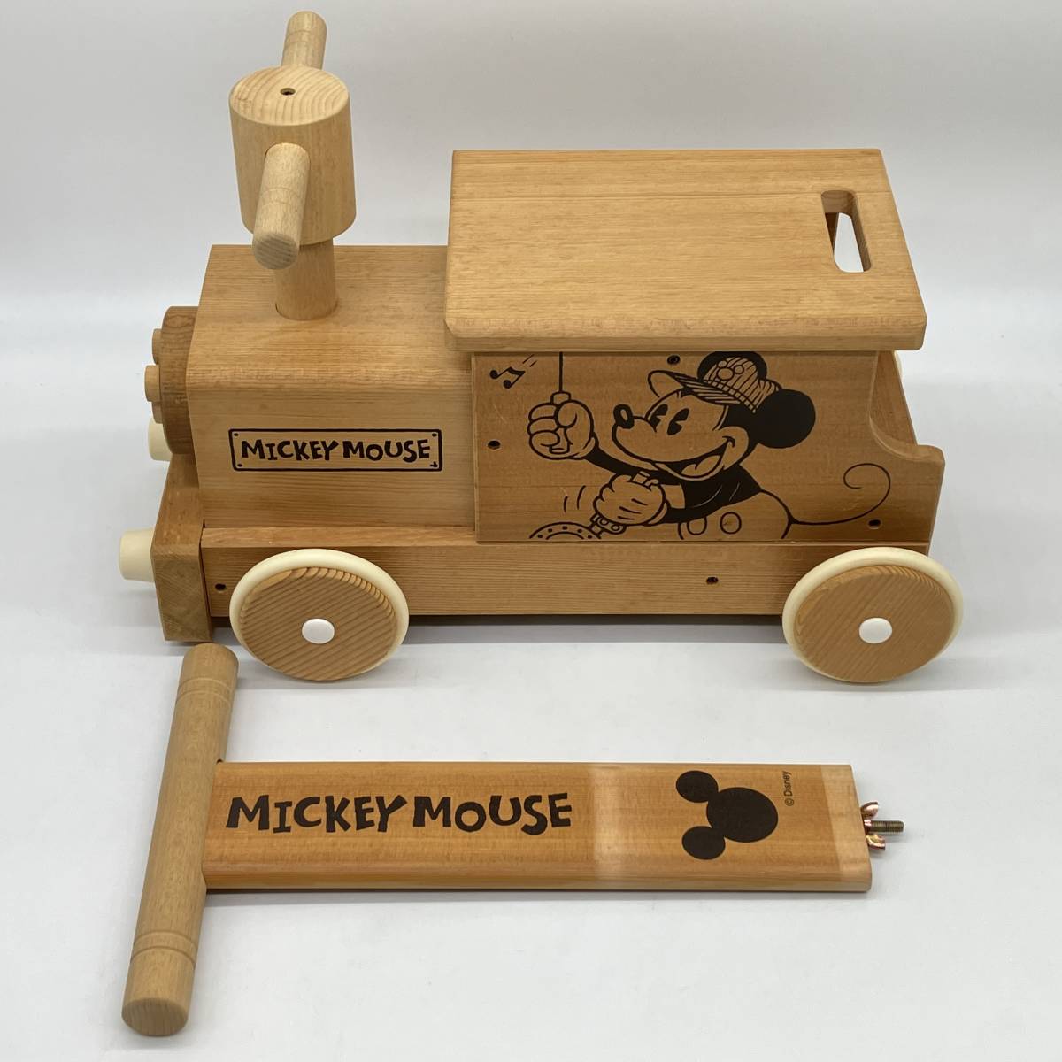 希少♪ HEIWA ミッキーマウス WOODY TRAIN ウッディートレイン ディズニー 木製 手押し車_画像9